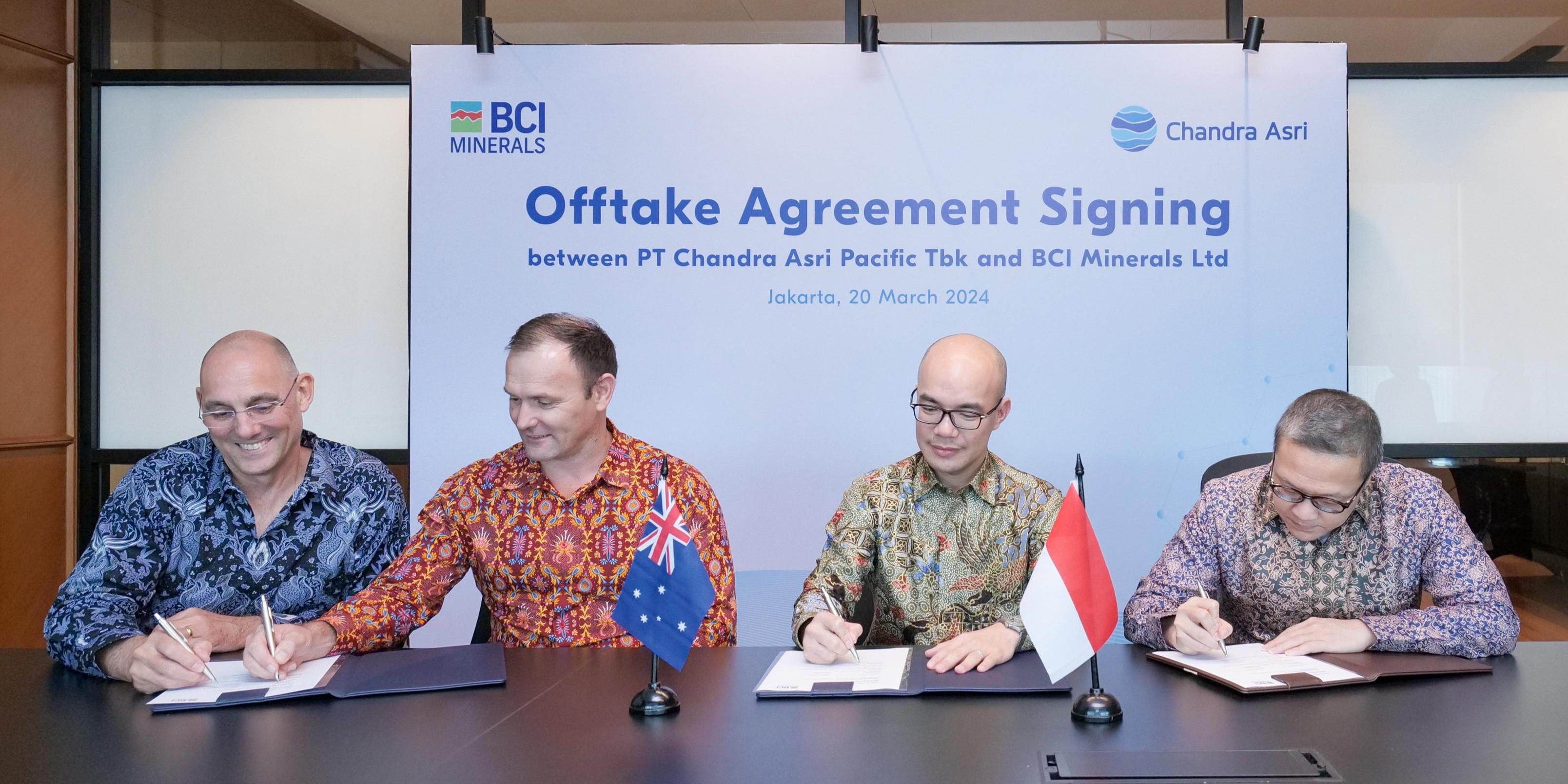 Chandra Asri Signs Binding Salt Offtake Agreement with BCI Minerals