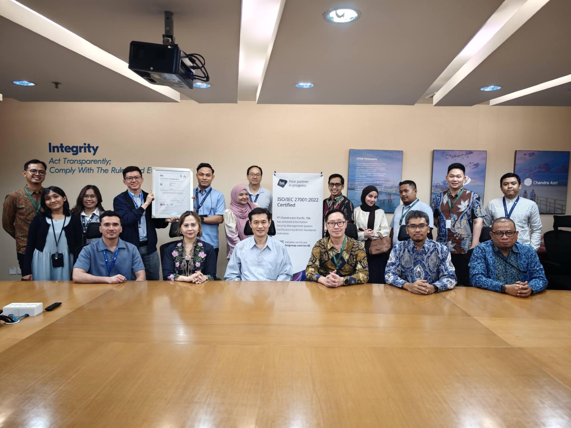 Chandra Asri Group Strengthens Information Security and Operational Resilience through ISO/IEC 27001:2022 Certification