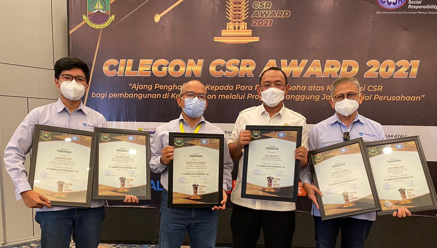 Chandra Asri Raih Enam Kategori Penghargaan dalam Ajang Cilegon CSR Award 2021
