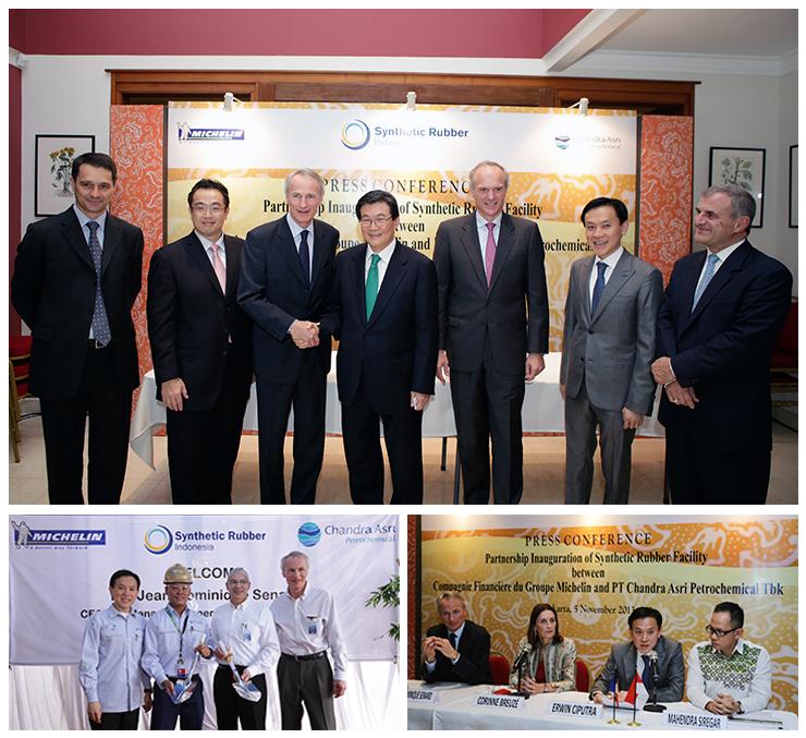 Partnership Inauguration of Synthetic Rubber Facility between Michelin & CAP