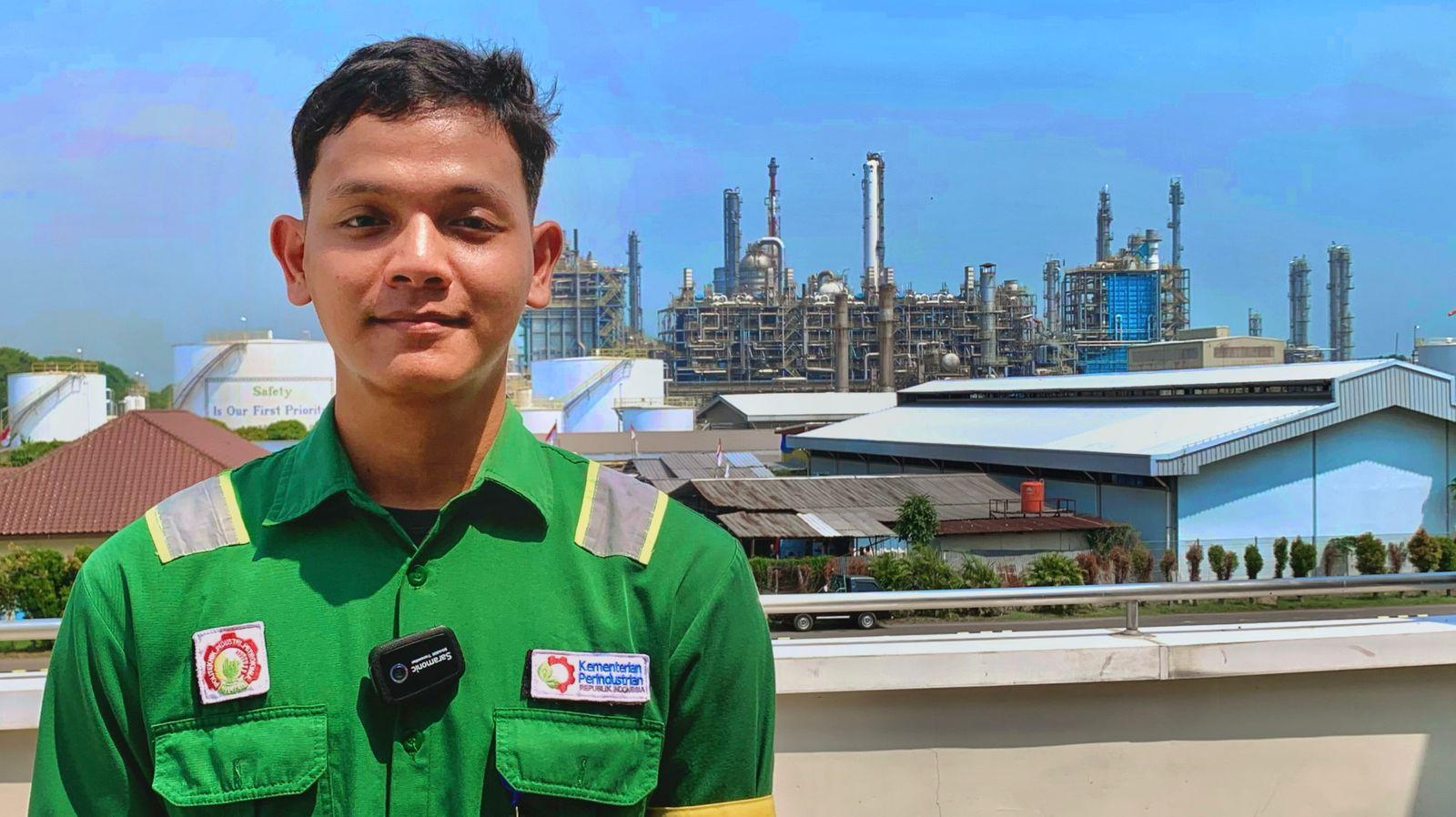 Arman Ramadan, penerima beasiswa PIPB yang sedang magang di PT Chandra Asri Pacific Tbk